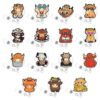 15Pcs Fun Highland Cow Retractable Badge Reels Nurse Teacher ID Holder Gift