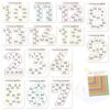 15 PCS Math Multiplication Flash Cards from 2 to 15 Numbers Times Table Flashcard Hole-Punched Multiplication Chart Multiples Game Math Card with 1 Binder Ring for Home Classroom Learning Supply