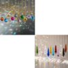 15Pcs Multi-Color Crystal Ball Prism Sun Catcher Crystals(30mm) and 12Pcs 55mm Multicolor Crystal Icicle Prisms Ornaments Gifts
