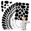 15 Sheets Black Adhesive Felt,360pcs Self Adhesive Pads Irregular Spotty Dog Style Felt,for Dalmatian Shirt,Adult Kids Halloween Party DIY Projects Costume Stickers