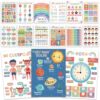 15 Spanish & English Educational Posters, Spanish Classroom Decor, Bilingual Poster for Toddlers 1-3, Toddler Learning Posters for Preschool Must Haves Kids Homeschool Essentials Alphabet Wall Poster