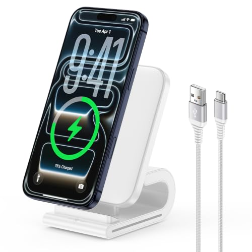 15W Samsung S26 Ultra S25 Wireless Charger Stand Fast Charging Station for Samsung Galaxy S26 S25 Ultra S24 FE S23 S22 S21, Android Wireless Desk Phone Charging Stand for Google Pixel 10 Pro XL/9a/8/7