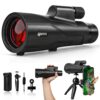 15x56 Monocular Telescope High Power Monoculars High Definition for Adults Kids with Smartphone Adapter&Tripod with BAK-4 Prism Stargazing Hunting, Wildlife Bird Watching, Travel Camping, Hiking