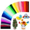 1600 PCS Pipe Cleaners, Pipe Cleaners Bulk 48 Colors, Chenille Stems for Flowers DIY Art Creative Crafts Decorations Colorful Thick Pipe Cleaners Craft Supplies for Christmas Halloween Birthday Gift