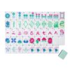 160 American Mahjong Tile Set 4-Layer Acrylic Engraved Cyan Printed Mahjong