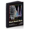 160gsm Black Paper Sketchbook 5.5 x 8.5 in, 50 Acid-Free Drawing Paper