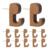 160Pcs Wood Push Pins Thumb Tacks with Hooks for Cork Board Bulletin Office Home Map Markers