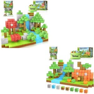 163PCS Magnetic Blocks-Build Mine Magnet World Set for Kids, Magnetic Toys for Boys & Girls Age 3-4 4-5 6-8 Toddlers Gifts for 3+ Years Old Girls Boys