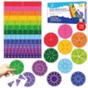 166 PCS Simply Magic Magnetic Fraction Tiles & Fraction Circles Percentages