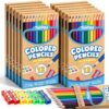 168 Count Colored Pencils Bulk, 14 Packs Colored Pencils for Kids 12 Colors