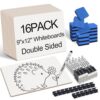 16 Pack 9"x12" Small White Board, Personal Whiteboard for Students, Dry Erase Boards Double-Sided Lapboard, White Boards Easy to Clean, Dry Erase Board for Kids Classroom