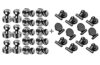 16Pack Black Refrigerator Magnets Magnetic Push Pins & 12 Pack Black Magnetic Clips Fridge Whiteboard Magnets Clips