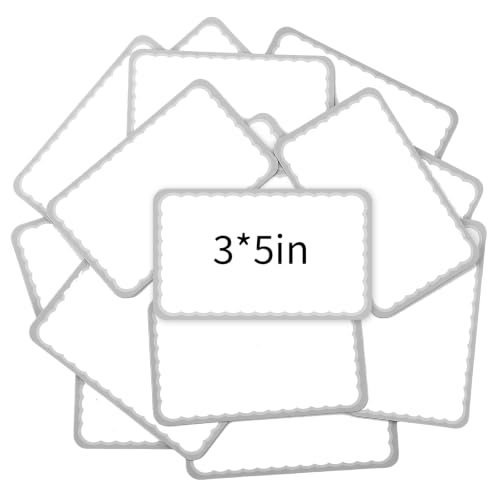 16 Pack Magnetic Dry Erase Labels 3x5 Inches Gray White Lace Reusable Writable Magnetic Name Tags Dry Erase Board for Fridge Whiteboard Locker Metal Cabinet Classroom Home Office Organization