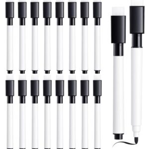 16 Pcs Dry Erase Marker with Eraser, Small Dry Erase Markers for Whiteboard