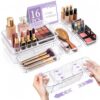 16 Pcs Extendable Clear Drawer Organizer|2-Size Expandable Drawer Dividers
