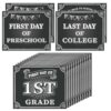 16 Pcs First and Last Day of School Signs 15 Grades Back to School Signs Chalk Style 8"x 10" for Preschool Kindergarten 1st-12th Grades to College