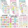 16PCS Phonics Posters for Classroom, Kids Learning Posters for Toddler 1-3, Sound Wall for Classroom Must Haves Decor, Syllable Vowels Digraphs Blends Phonics Charts, Kindergarten Homeschool Supplies