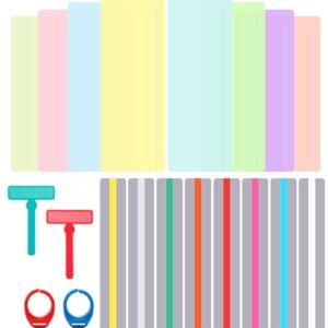 16PCS Reading Tracker, 4 Styles PVC Reading Strips