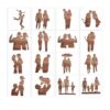 16 Pcs Reusable People Silhouette Paint Stencils DIY Drawing Template