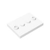 16 Piece Tile, 3 x 4 with 4 Studs in Center, White, Compatible with Lego Parts and Pieces
