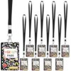 16 Set Hall Passes for Classroom, Composition Notebook Classroom Passes with Lanyard Unbreakable Bathroom Boy Girl Library Office Nurse Pass for Elementary School Supplies