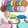 16 Set Round Montessori Sensory Mini Mats Textured Sensory Tiles ＆ Wall