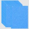 16 Sheets Glitter Foam Sheets Paper 6" x 8" (Blue)