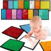 16xFoldable Play Mat with Multiple Textured Detail Machine Washable Sensory Development Tool for Visual Portable Development Pad