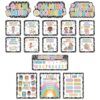 17 Pcs Calm Corner Posters for Classroom, Composition Style Calm Down Corner Bulletin Board Set, Feelings Char Emotions Management Poster for Kids, Kindergarten Decor