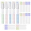 17 Pcs Pen-Style Aesthetic Glue Sticks, Including 5 Pastel Colors Adhesive and 12 Glue Stick Refills, 4.5 x 2.8 x 0.6 in, Easy to Use for Office, School, Art Project