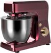1800W Stand Mixer Dough Maker, 10L Stainless Steel Electric Kneading Machine with Whisk, Dough Hook, Beater for Home Baking, Easy to Clean | 1800W Motor | Microcomputer Control | Non-Slip Base,Red