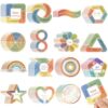 180 Pack Sensory Stickers, Textured Stickers for Daily Relaxation (15 Styles), Suitable for Office Workers in the Office or Children in the Classroom to Relieve Anxiety
