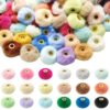 180 Pcs Pom Poms Beads for Crafts, 18 Colors, DIY Keychain and Bag Hanging Ornaments
