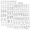 180 Pcs Silver Letter Stickers, Foam Alphabet Number Stickers 1 Inch, Self-Adhesive 3D Puffy Sticker Letters for Graduation Cap Scrapbooking DIY Crafts Gift Greeting Cards Signs Party Decor (3 Sheets)