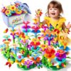 184Pcs Flower Garden Building Toys with Storage Box for Girls Ages 3-8