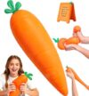 18In Giant Banana Squishy Jumbo,Big Banana Squishy Realistic Bananas Moldable Soft Squishys Slow Rising Stress Ball for Anxiety Stress Party Favors (Carrot（A)