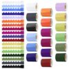 18 Pcs Bulletin Board Borders, 18 Colors Colorful Border Rolls, Copperplate Paper Decors for Home, Office and Classroom Use, 16.4 feet Long and 2.3 inches Wide, 18 Rolls Pack