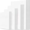 18 Pcs Canvas Board, Cotton Primed White for Oil Acrylic Painting