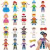 18 Sets Dress Up Lacing Card for Toddlers, Girls Sewing Kit for Kids Montessori Fine Motor Skills Toy for Preschool Learning Activities Kindergarten Toys