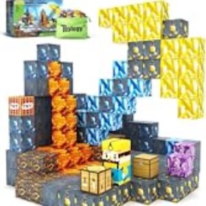 191PCS Magnetic Blocks for Toddlers Toys, Combined with The Theme of Forest, Mine and Dinosaur Magnetic Blocks-Build Magnet World Set for Boys & Girls Age 3-8 Magnet Kids Toys Gift