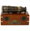 1920 Marine Telescope - Vintage Brass Spyglass with Wooden Box | 15” Antique Nautical Telescope - Pirate & Explorer Collectible | Handheld Monocular for Bird Watching, Sailing & Décor