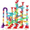 197Pcs Marble Run,Marble Maze Game Construction Building Blocks Toys for Kids,Marbles Track Race Set Educational Learning Toy Gift for Boys Girls(147Parts+50Glass Marbles)