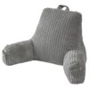 19" Back Support Pillow for Dorm Room Essentials,Gray Corduroy,Large