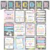 19Pcs Composition Notebook Welcome Back to School Posters Inspirational Classroom Bulletin Board Set Motivational Positive Quote Wall Decor for Elementary Middle High School Door Chalkboard Decor