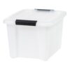 19 Qt. Plastic Storage Bin with Lid, Stackable Storage Containers, Tote