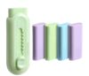 1 Eraser Pencil with 4 Replacements, Rectangular Erasers, Back to School Office, Teacher Supplies, Green