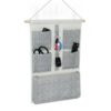 1 Pack Cotton Over-the-Door Organizer, Soft Hanging Storage Bag for Accessories and Essentials, 13 x 3.3 Inches