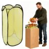 1 Pack Pop Up Leaf Bag Holder, Reusable PVC Leaf Bag Chute for Easy Leaves Collecting, Lawn Bags Holder Stand Yard Bag Funnel for Outside Paper Yard Waste Bag