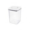 1 Pack Square Food Storage Container with Lid, Stackable PP Plastic Bin for Pantry Organization and Kitchen Storage, White