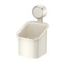 1 Pack Suction Cup Shower Caddy, Drill-Free Wall Mount Storage Box for Bathroom Essentials, PP Plastic Organizer with Drainage